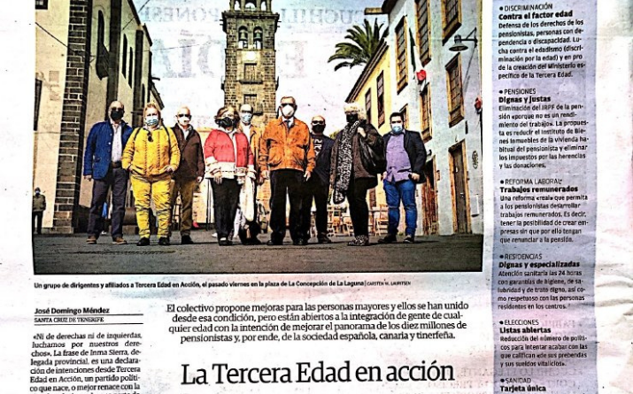 El Dia Tenerife La Tercera Edad en Acción prensa